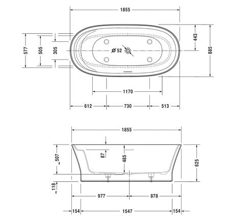 Bồn tắm độc lập Cape Cod 588.45.690